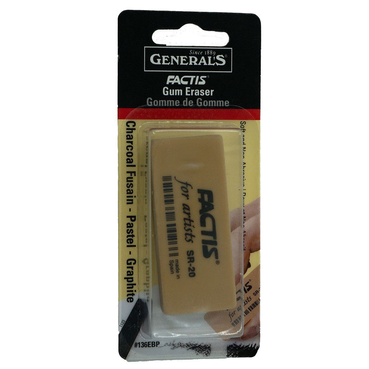 General's Art Gum Eraser 1x2